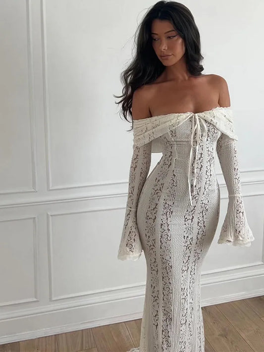 White long sleeve dress