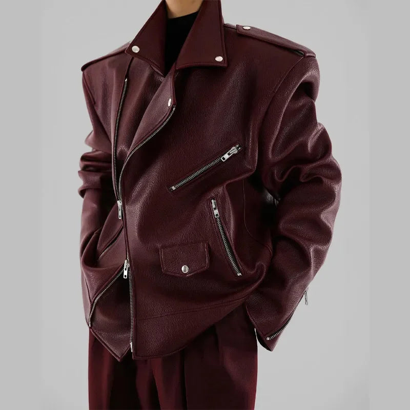 Burgundy leather Jacket