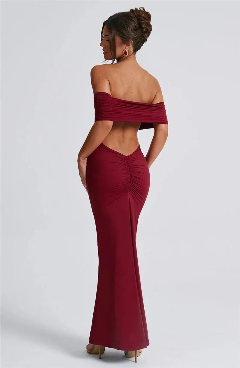 Backless sexy maxi dress