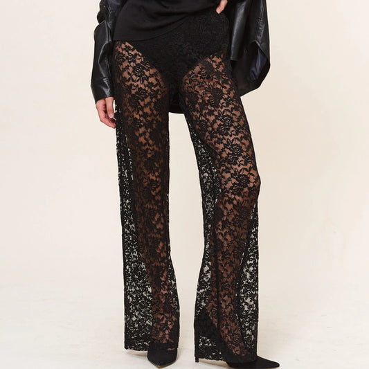 Sheer lace pants