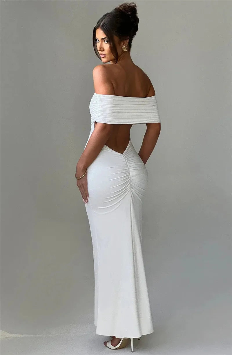 Backless sexy maxi dress