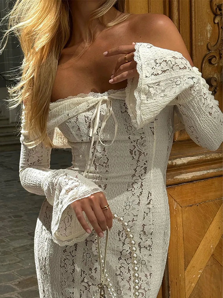 White long sleeve dress