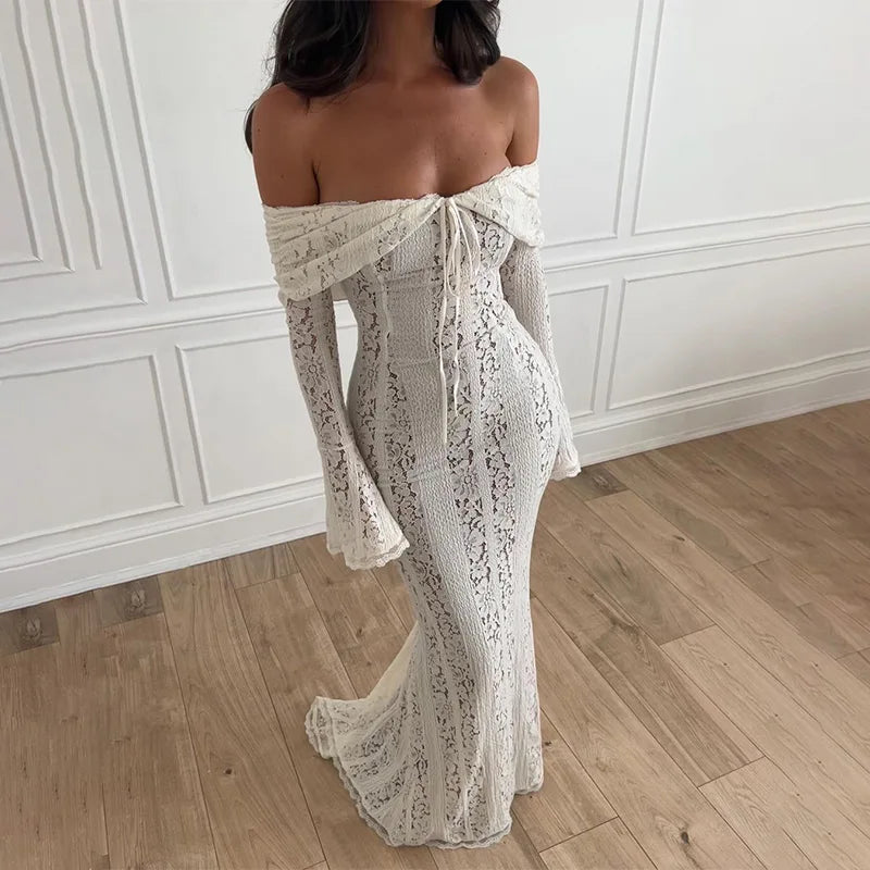 White long sleeve dress