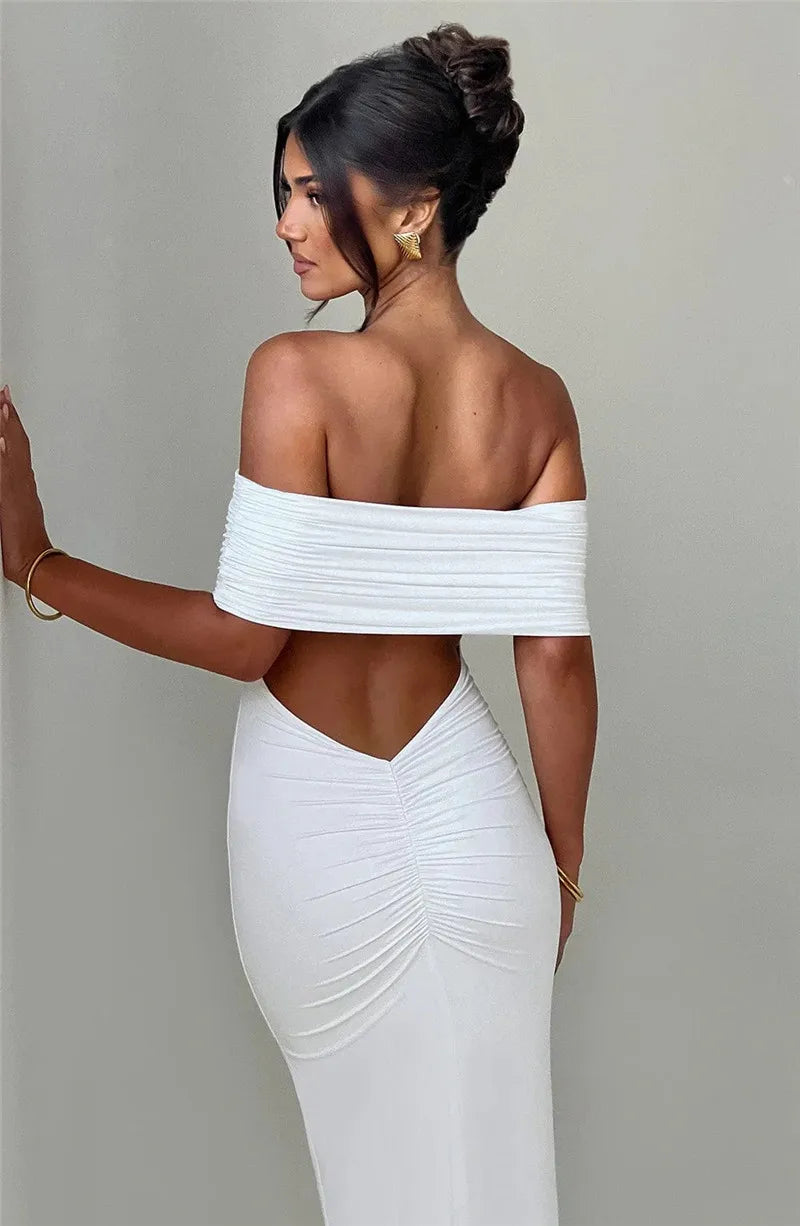 Backless sexy maxi dress