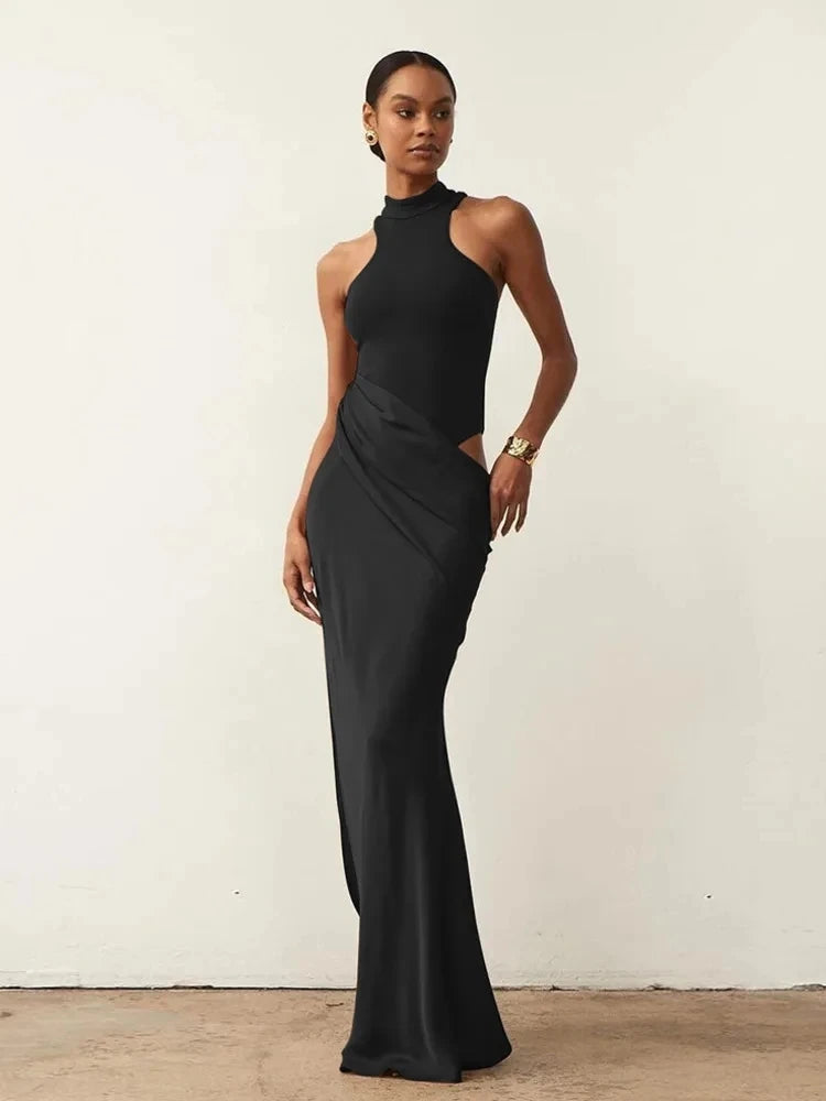 Satin maxi dress